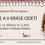 Banner ku výstave "V teple a v kráse odetí".