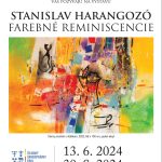 Pozvánka na vernisáž výstavy Farebné reminiscencie od autora Štefana Harangozóa
