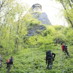 Fotografia z prebiehajúceho výskumu na brale Oravského hradu